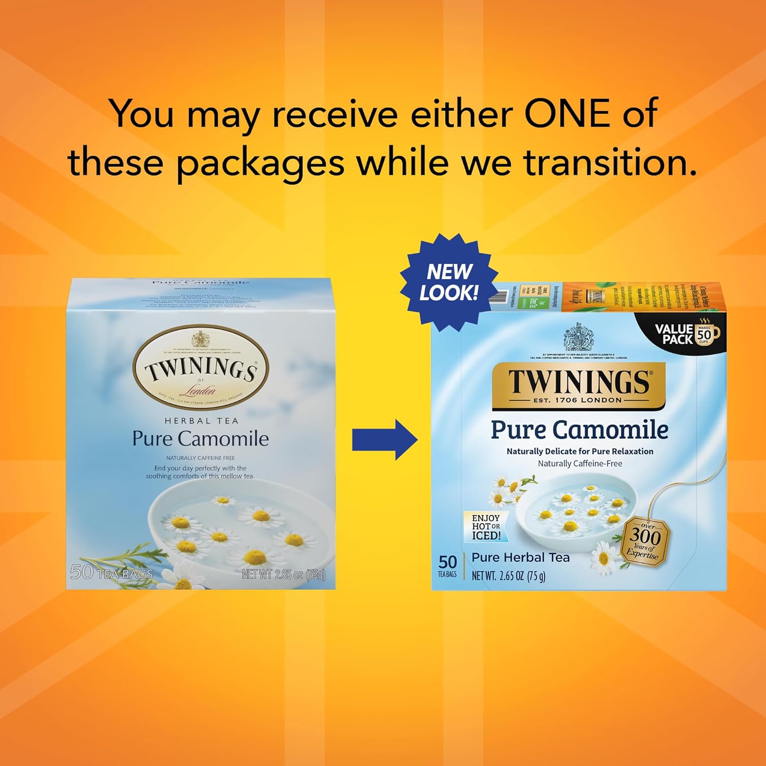 Twinings English Breakfast Black Tea Individually Wrapped Bags, 100 Count (Pack of 1), Smooth, Flavourful, and Robust, Caffeinated, Enjoy Hot or Iced | Packaging May Vary