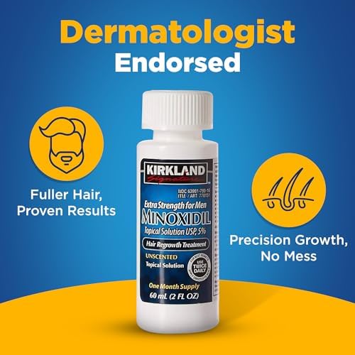 Minoxidil-5% Extra Strength Hair Regrowth for Men, 6 Month Supply