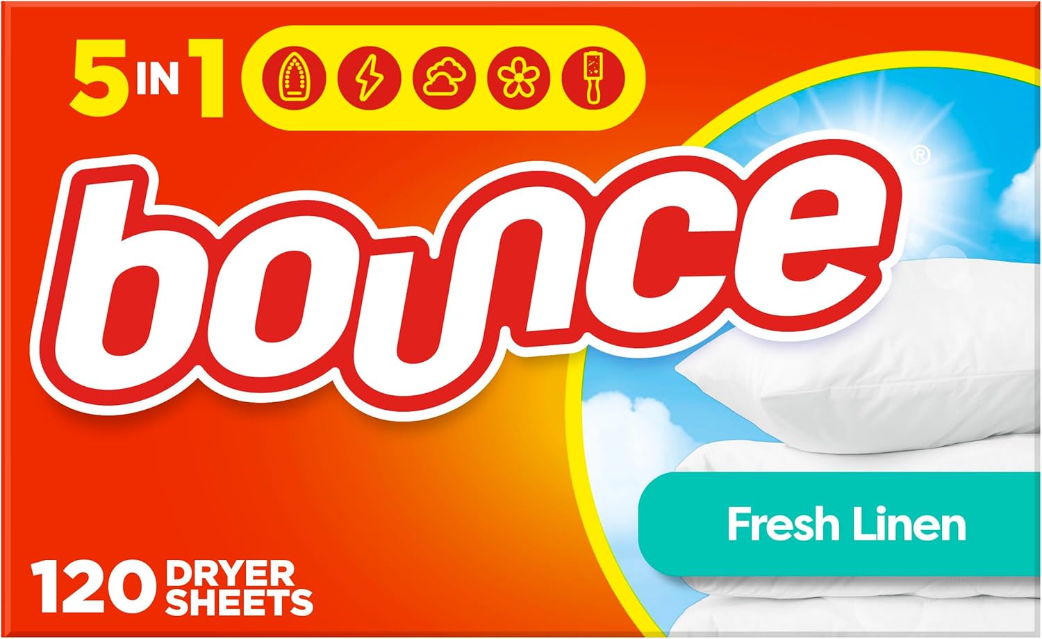 Bounce Dryer Sheets Laundry Fabric Softener, Fresh Linen Scent, 240 Count