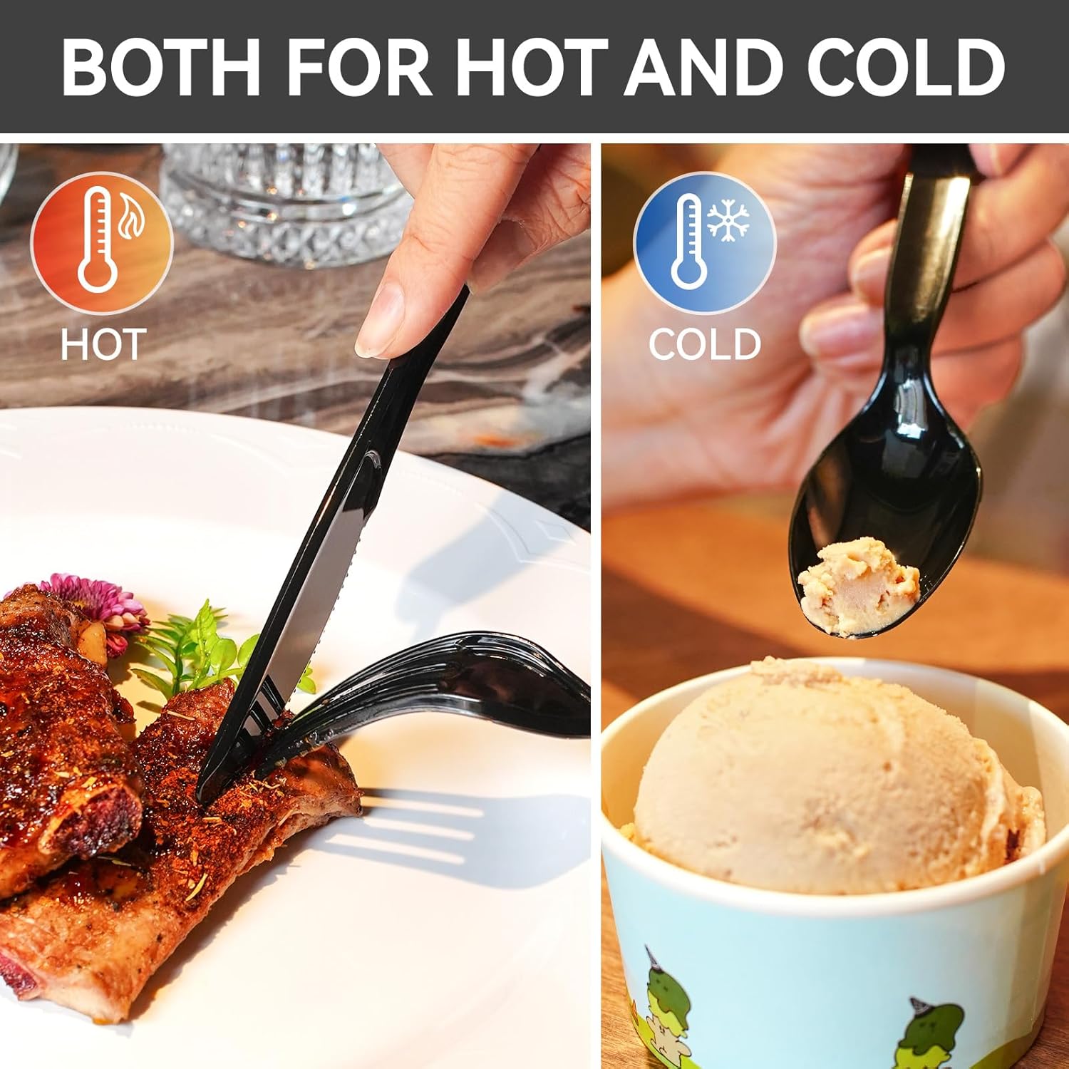 POSATE Heavy Weight Plastic Forks, Clear Disposable, 100 Count