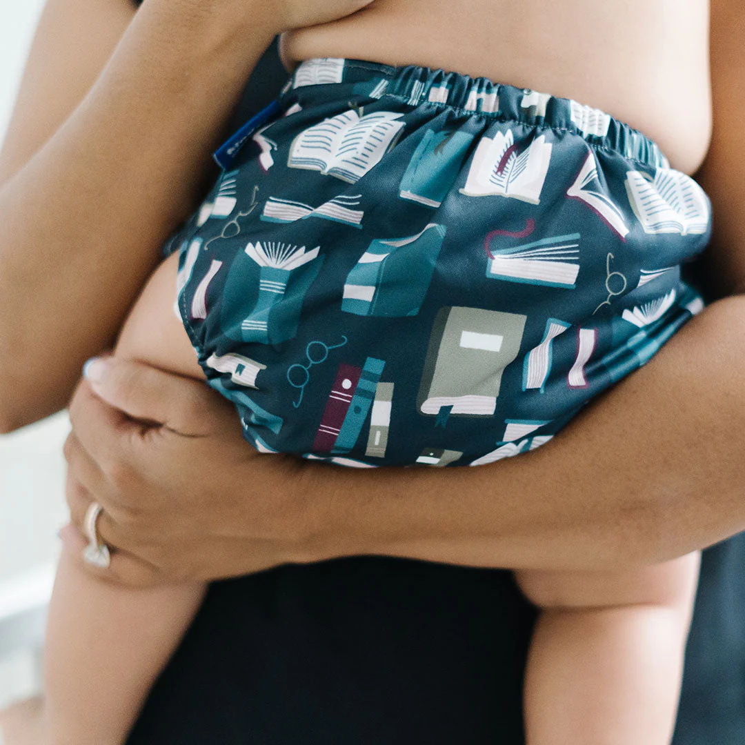 Kinder Cloth Diaper Co. Patterned Basics Pocket Cloth Diaper with Athletic Wicking Jersey