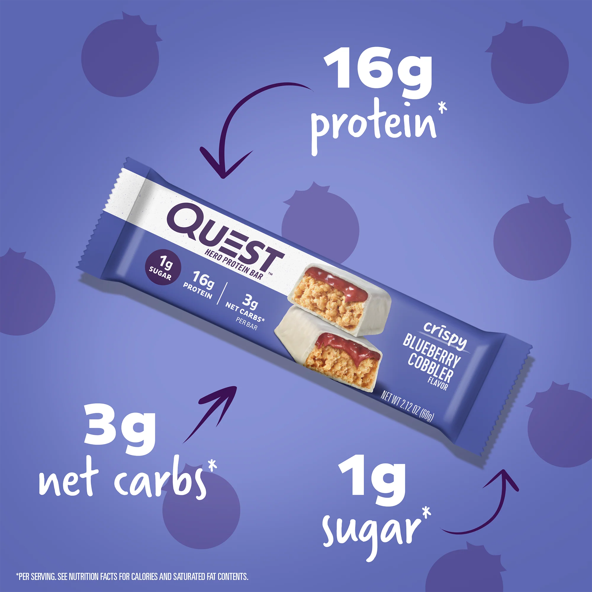 Blueberry Cobbler Crispy Hero Protein Bars