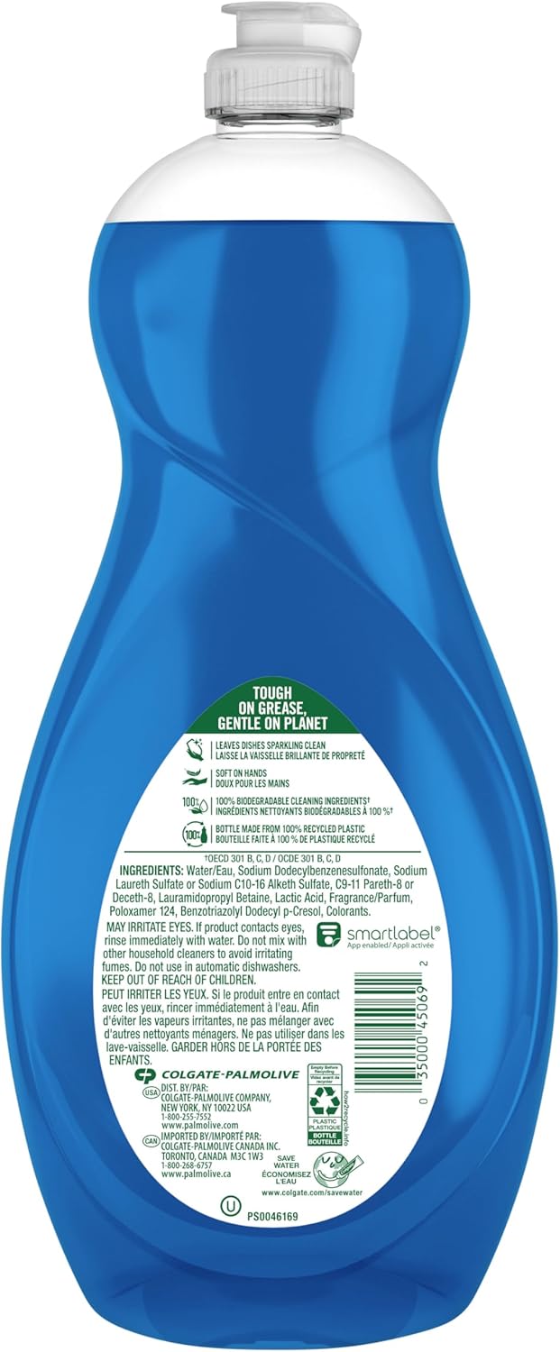 Palmolive Ultra Strength Liquid Dish Soap, Original Green, 20 Fluid Ounce(Packaging May Vary)