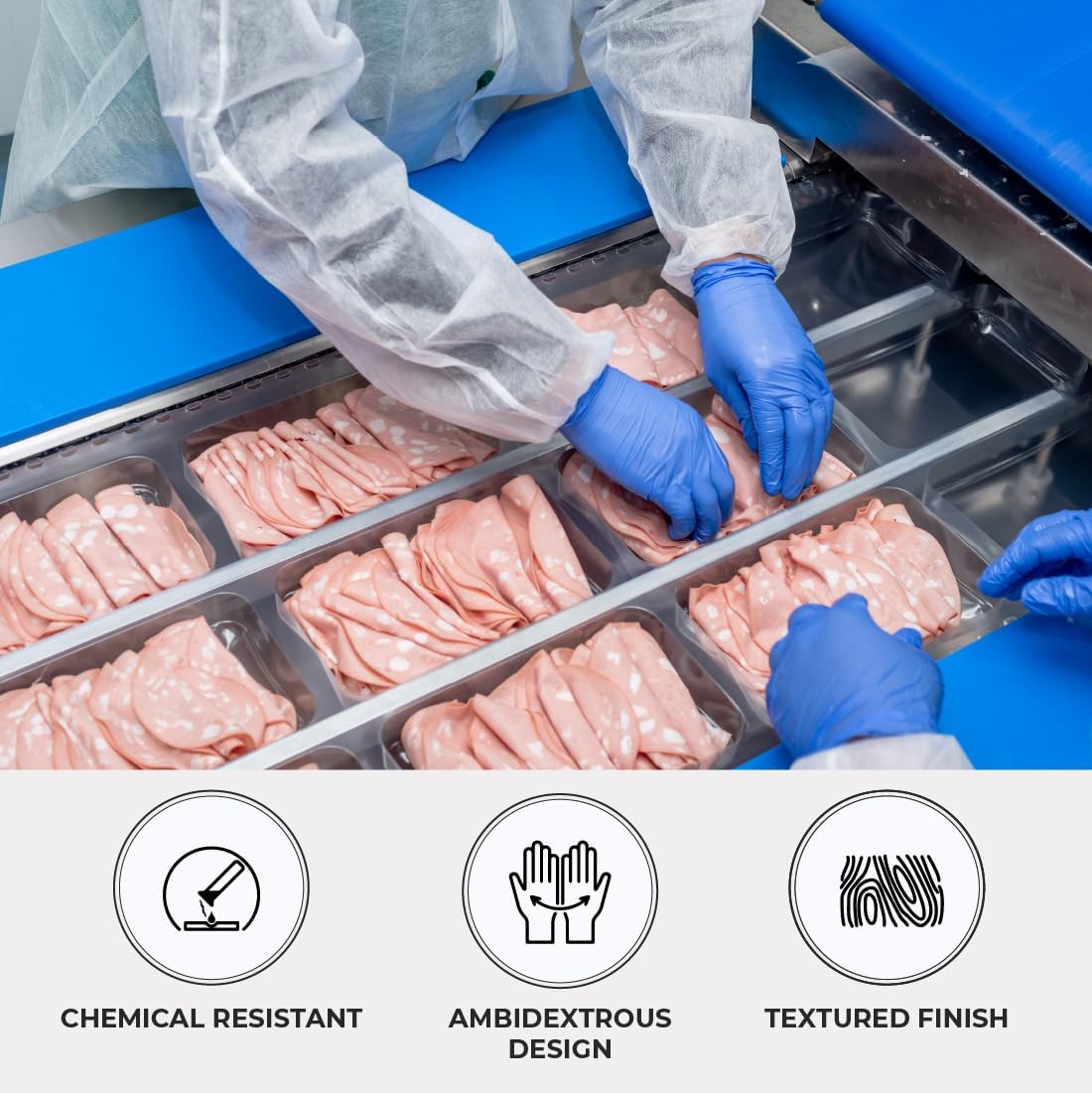 ForPro Professional Collection Disposable Nitrile Gloves, Chemical Resistant, Powder-Free, Latex-Free, Non-Sterile, Food Safe, 4 Mil, Black, Large, 100-Count