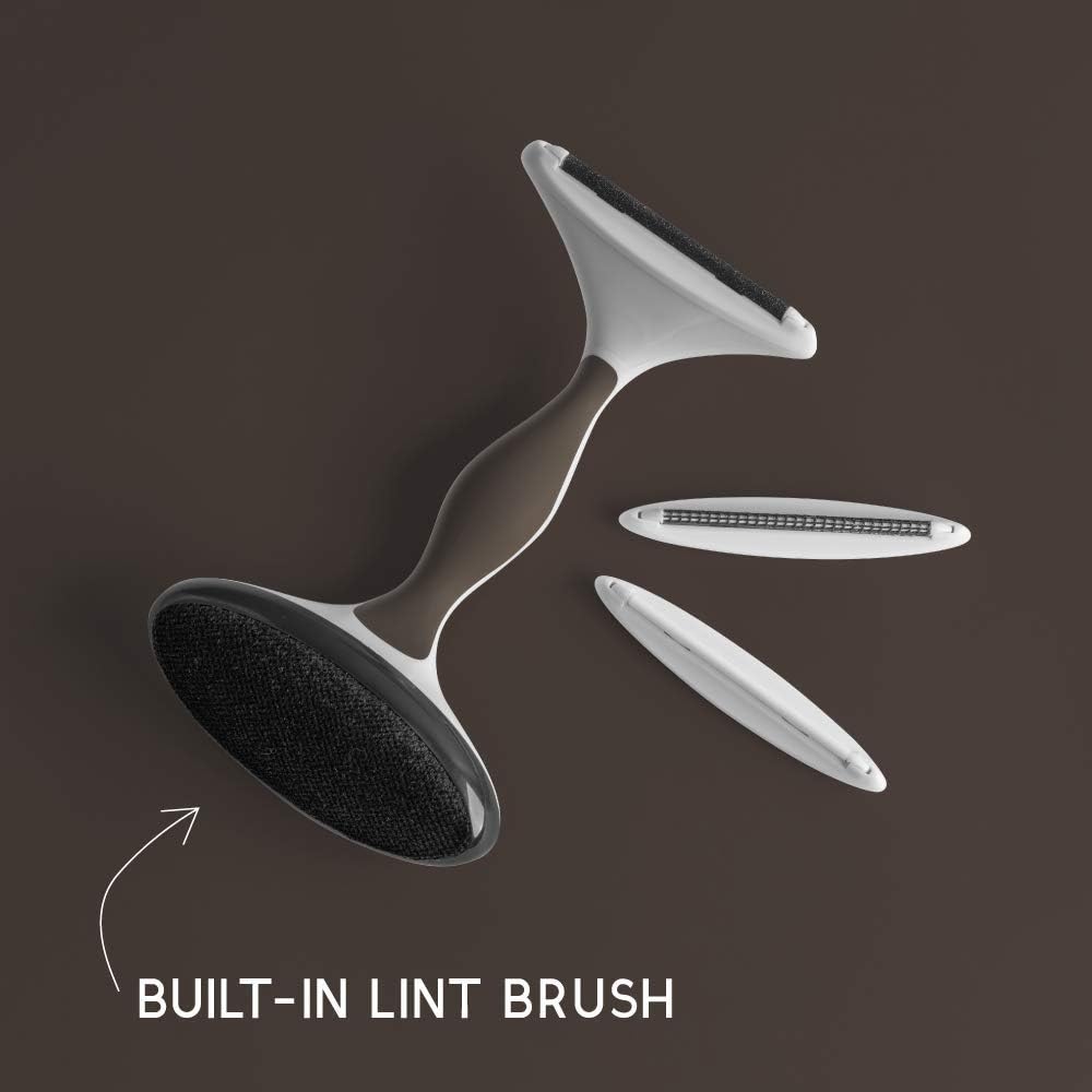 GLEENER Battery-Free Fabric Shaver & Lint Brush | Ultimate Fuzz Remover | Adjustable Depiller Lint Remover for Clothing & Furniture (Slate Blue)