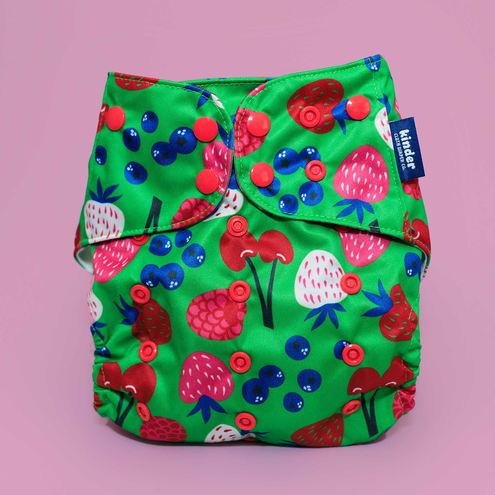 Kinder Cloth Diaper Co. Patterned Basics Pocket Cloth Diaper with Athletic Wicking Jersey