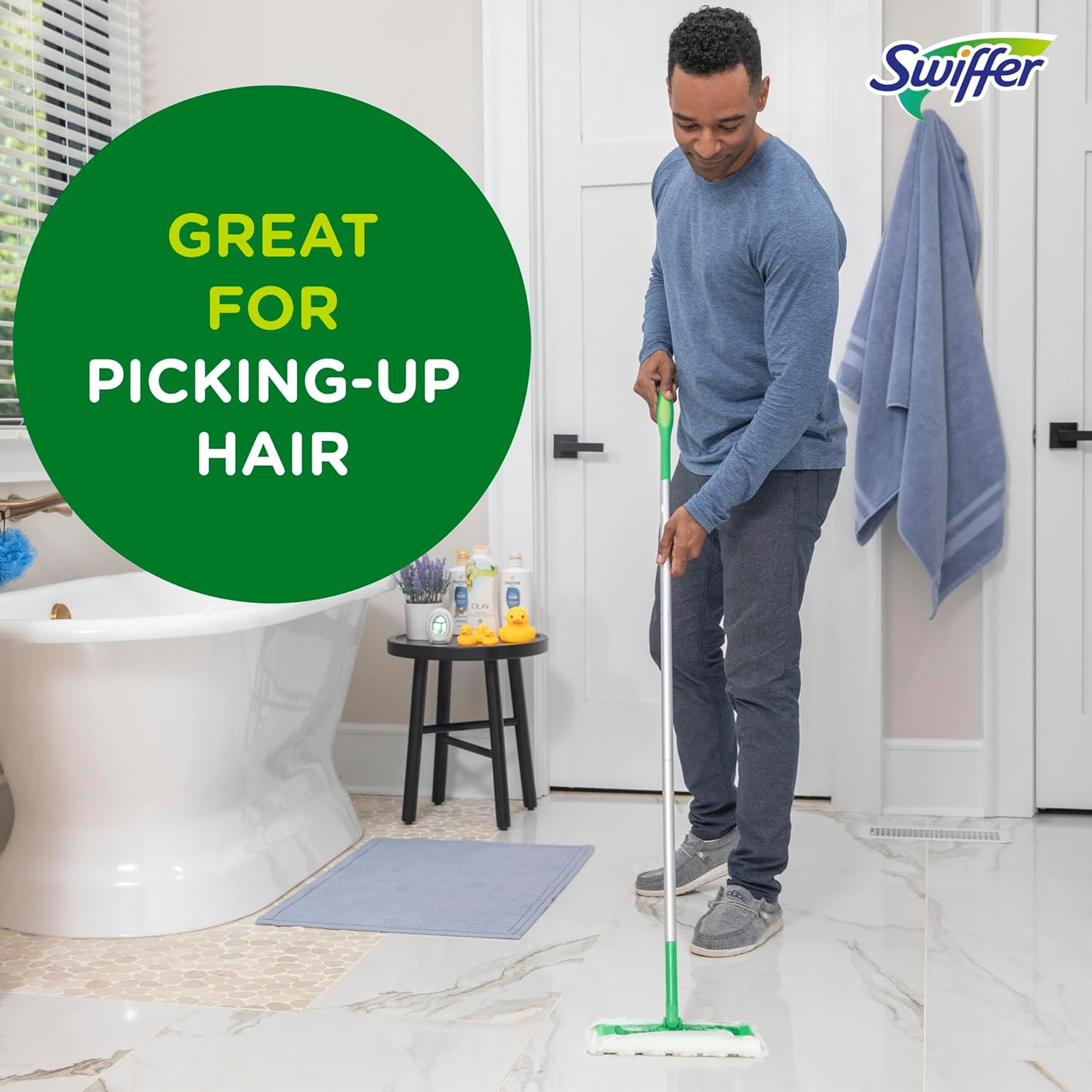 Swiffer Sweeper Dry Sweeping Pad, Multi Surface Refills for Dusters Floor Mop with Febreze Lavender Scent, 52 Count