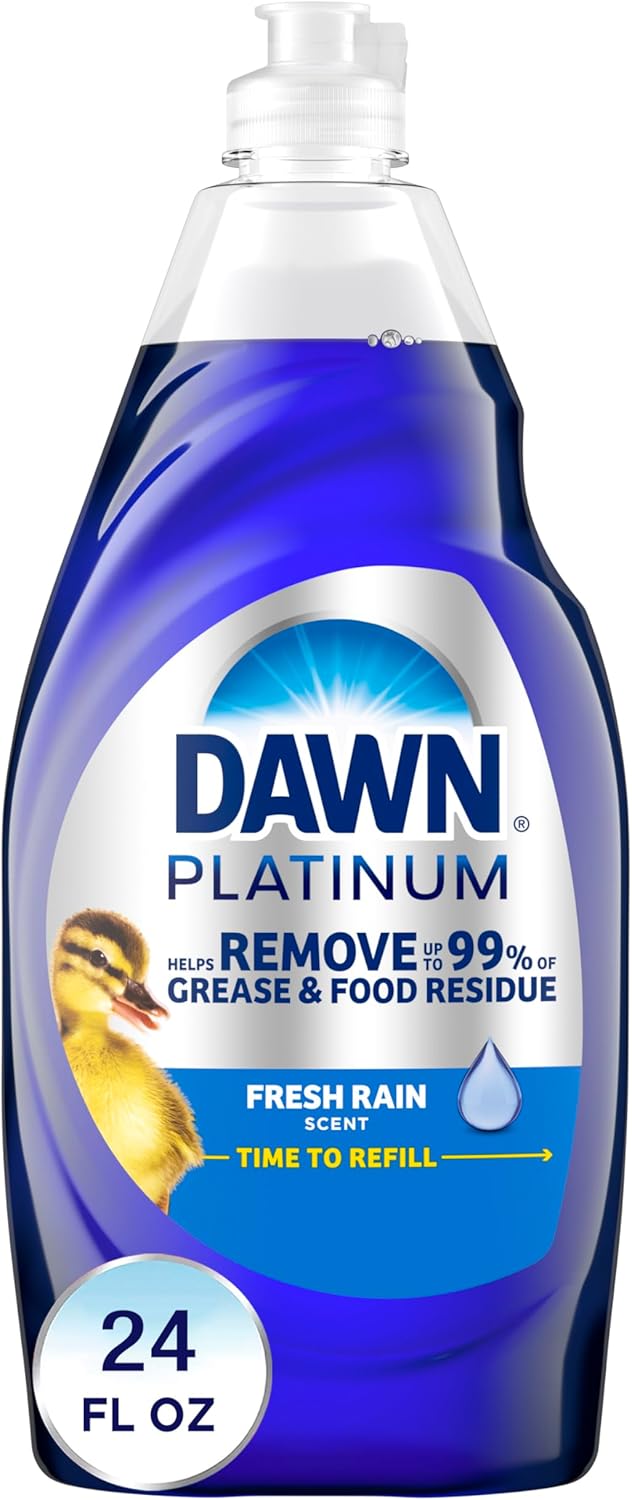 Dawn Platinum Dishwashing Liquid Dish Soap, Refreshing Rain Scent, 32.7 fl oz