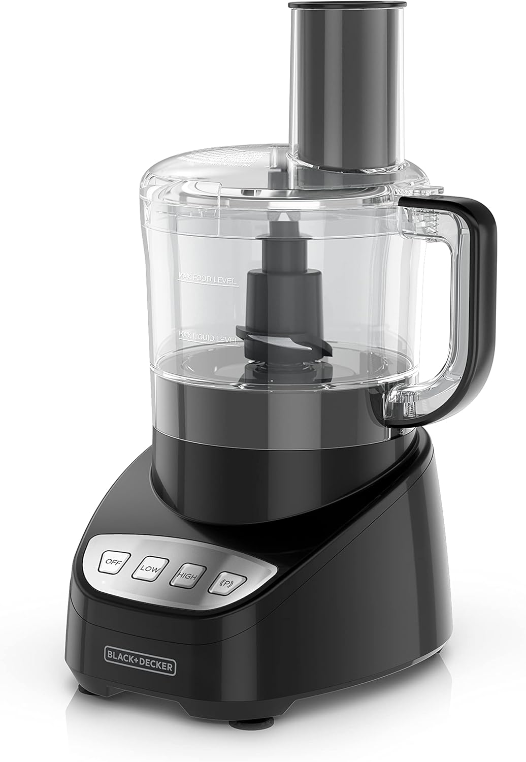 BLACK+DECKER Food Processor and Vegetable Chopper, Stainless Steel Blade, 8-Cup Capacity, 450W Power with Attachments to Shred, Slice, Mince, Grind, and Puree