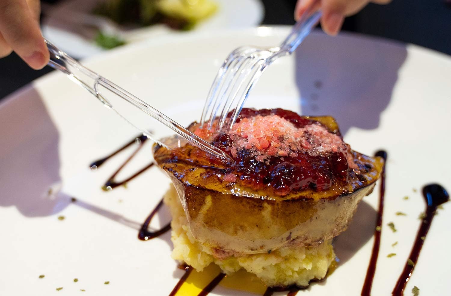 POSATE Heavyweight Plastic Spoons, Clear, 100 Count