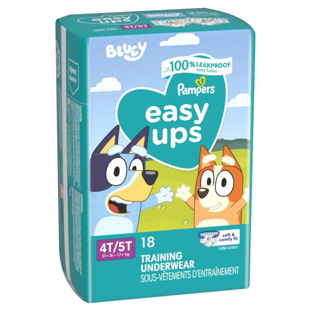 Pampers Easy Ups Training Underwear Boys Size 6 4T-5T 18 Count