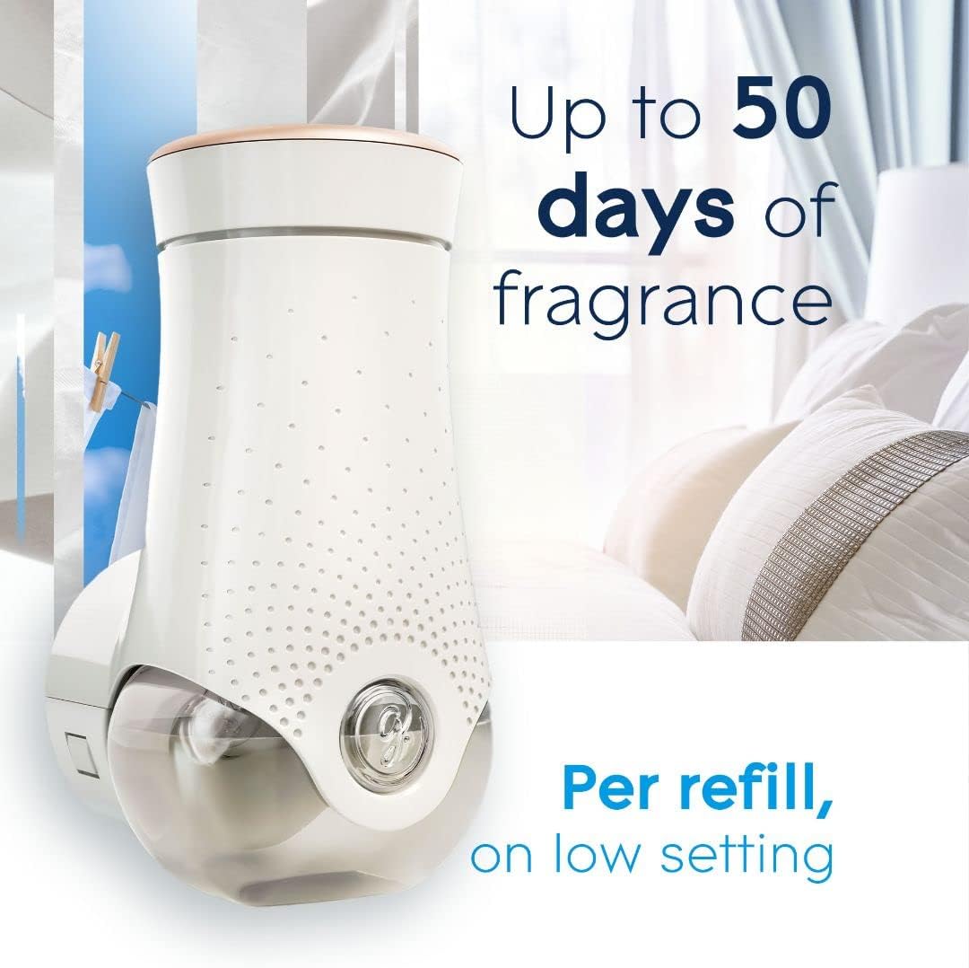 Glade PlugIns Air Freshener Starter Kit, Scented and Essential Oils for Home and Bathroom, Clean Linen, 4.02 Fl Oz, 2 Warmers and 6 Refills