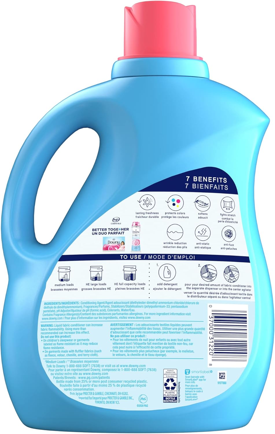 Downy Ultra Laundry Fabric Softener Liquid, April Fresh Scent, 168 Total Loads (Pack of 3)