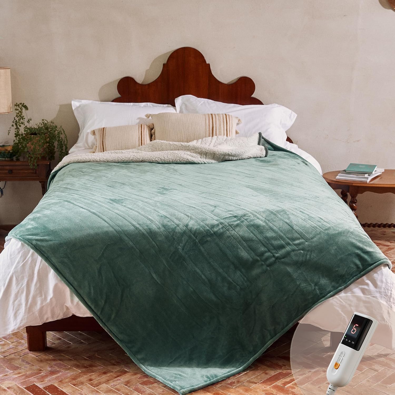 GOTCOZY Heated Blanket Electric Throw 50''X60''- Soft Silky Plush Electric Blanket with 4 Heating Level & 3 Hour Auto Off Heating Blanket, ETL Certified Machine Washable (Rose Dust)