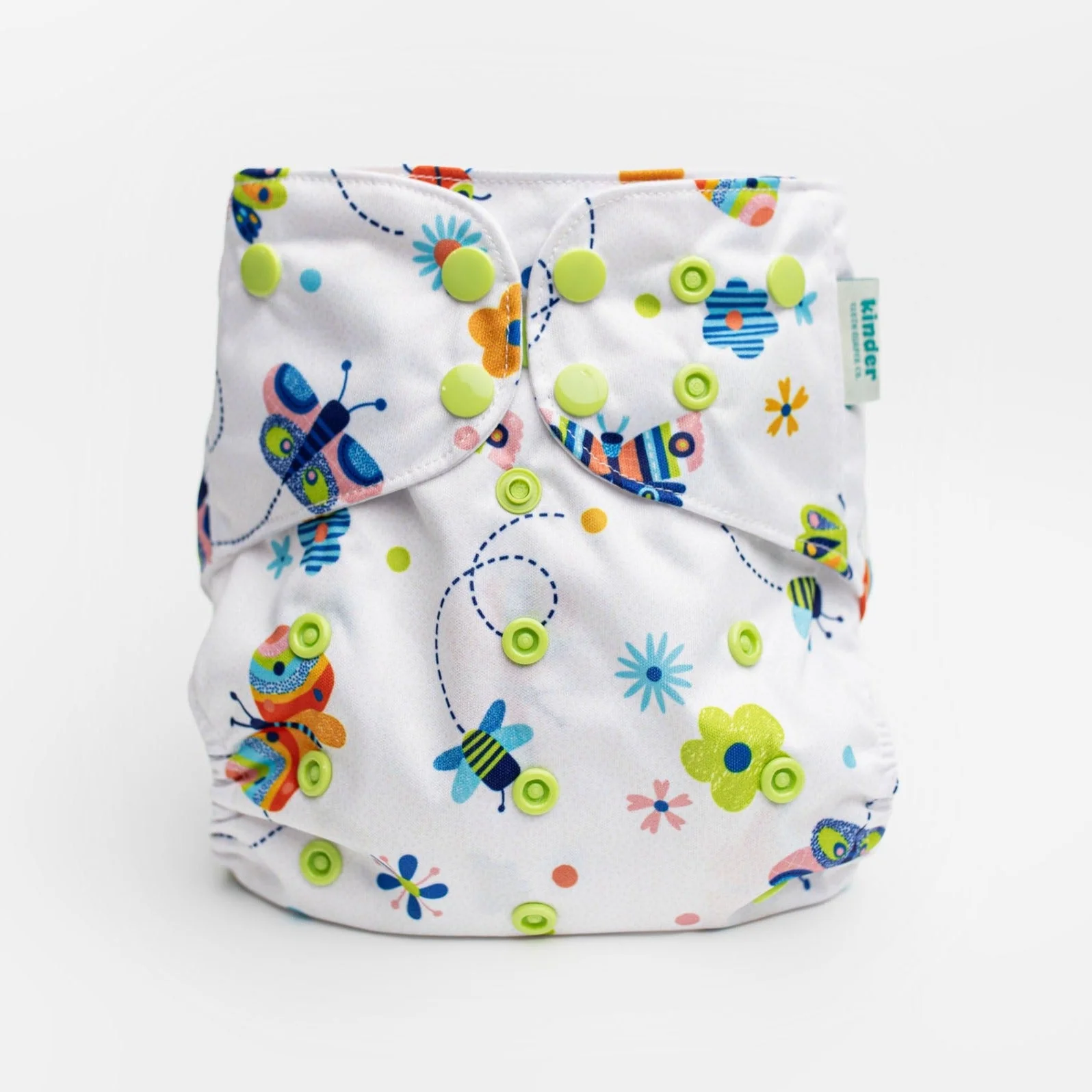 Kinder Cloth Diaper Co. Patterned Basics Pocket Cloth Diaper with Athletic Wicking Jersey