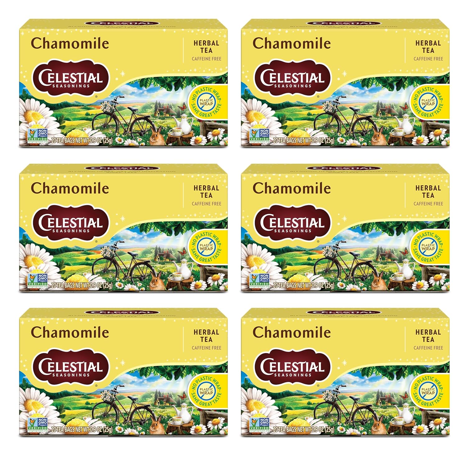 Celestial Seasonings Bengal Spice Herbal Tea, Caffeine Free, 20 Tea Bags Box, (Pack of 6)