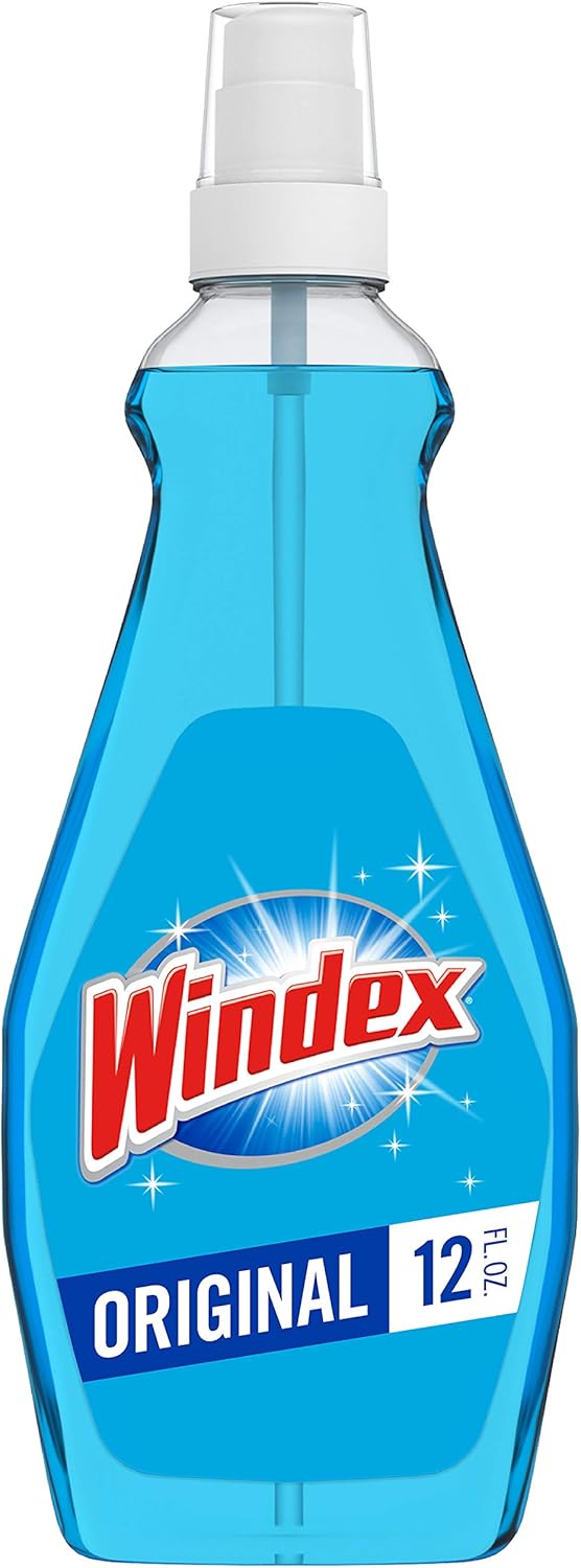 Windex Glass and Window Cleaner Spray Bottle, Bottle Made from 100% Recycled Plastic, Surface Cleaning Spray, Original Blue Scent, 23 Fl Oz (Pack of 2)