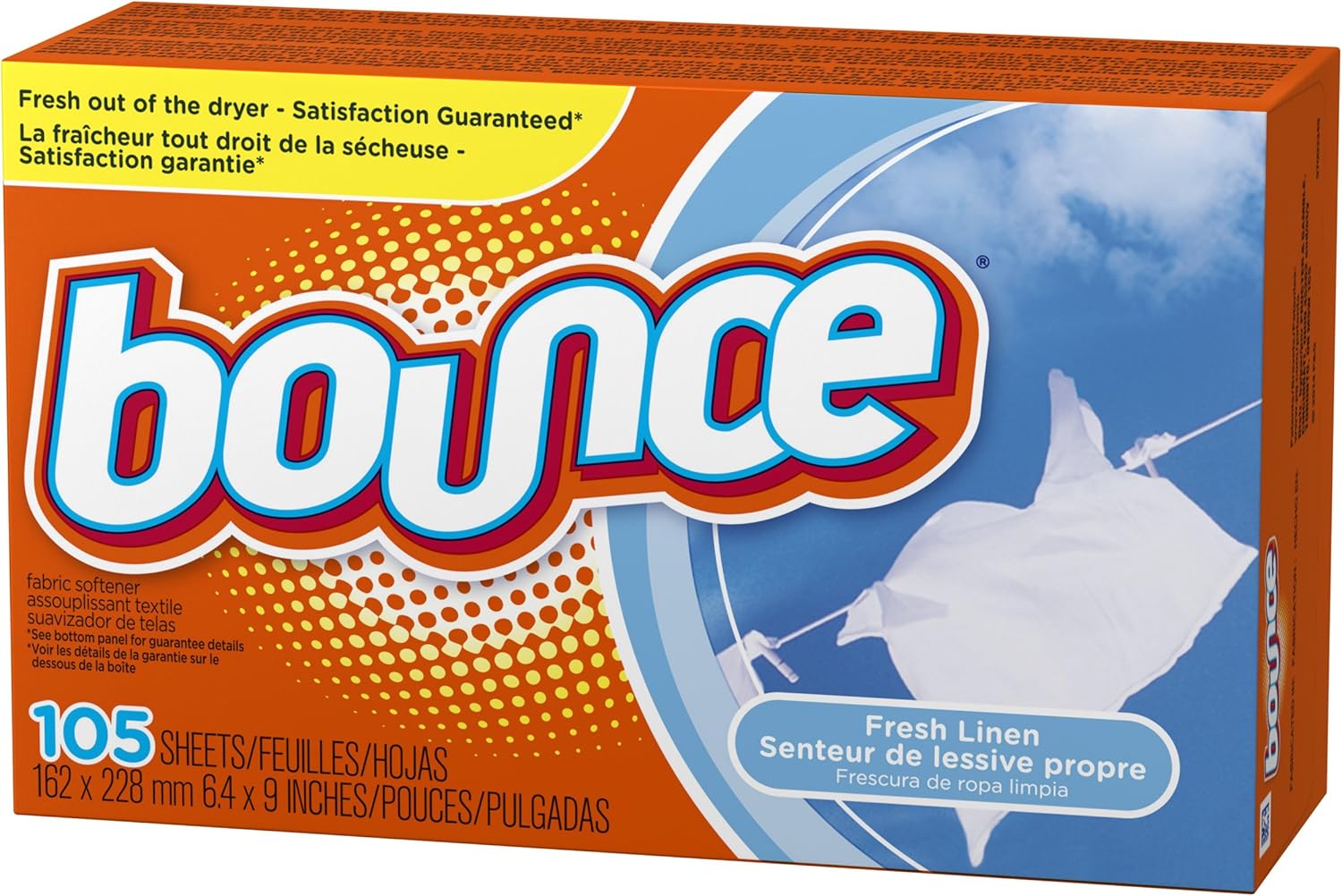 Bounce Dryer Sheets Laundry Fabric Softener, Fresh Linen Scent, 240 Count