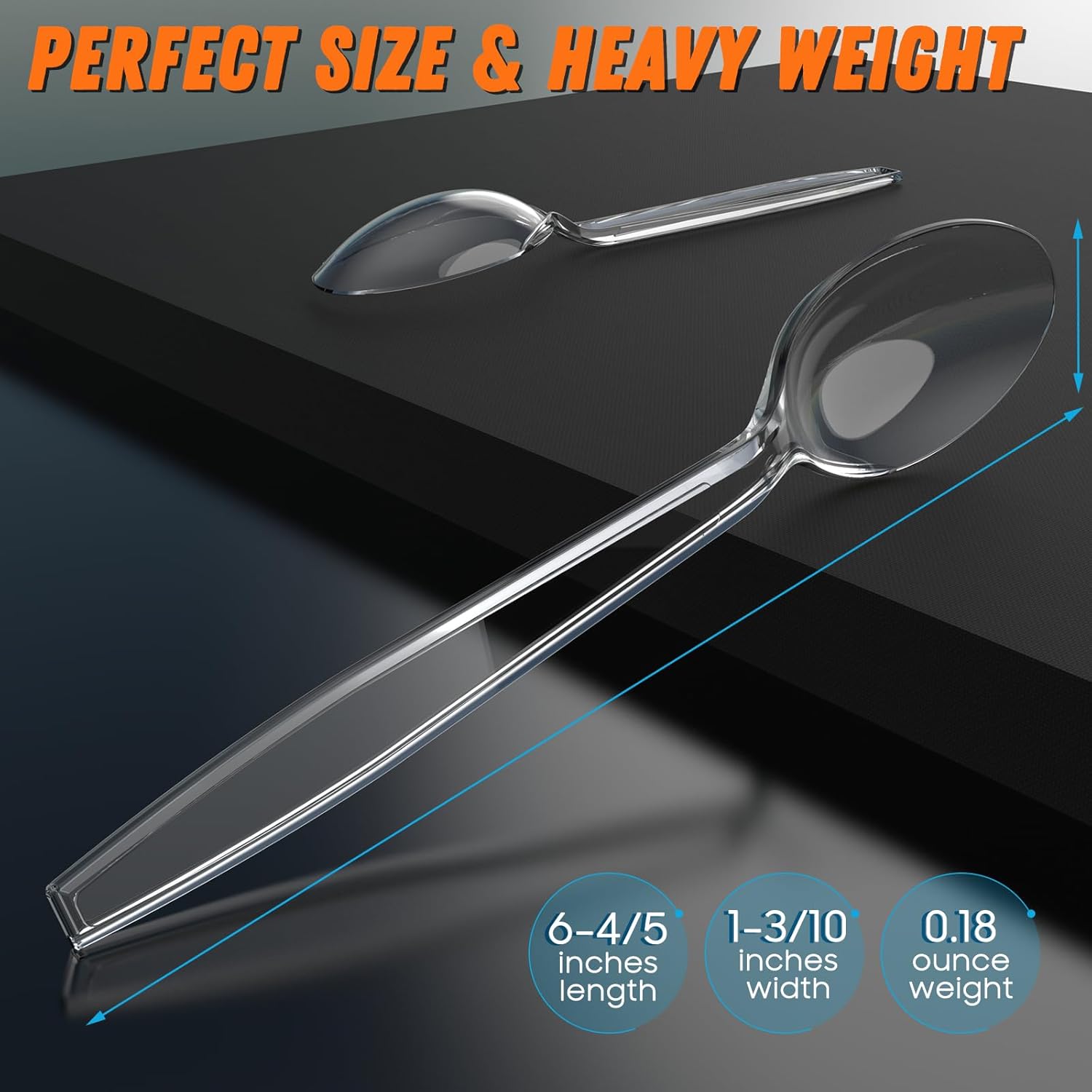 360 Count Plastic Silver Ware Heavy Duty, 120 Forks, 120 Spoons, 120 Knives, Heat Resistant & BPA Free Disposable SilverWare, Disposable Cutlery set, Premium Clear Utencils for Party Supply