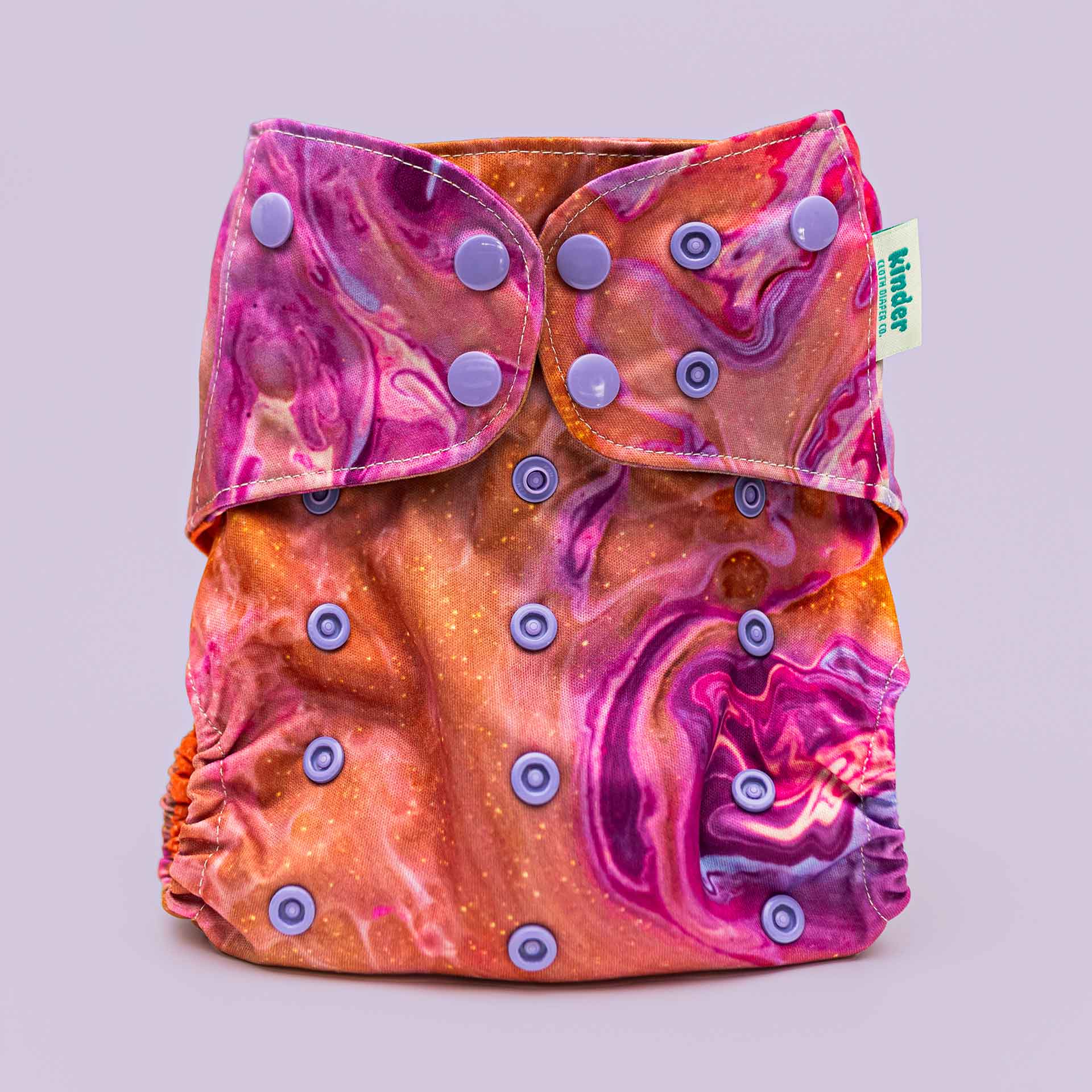 Kinder Cloth Diaper Co. Marble Pocket Cloth Diaper with Athletic Wicking Jersey