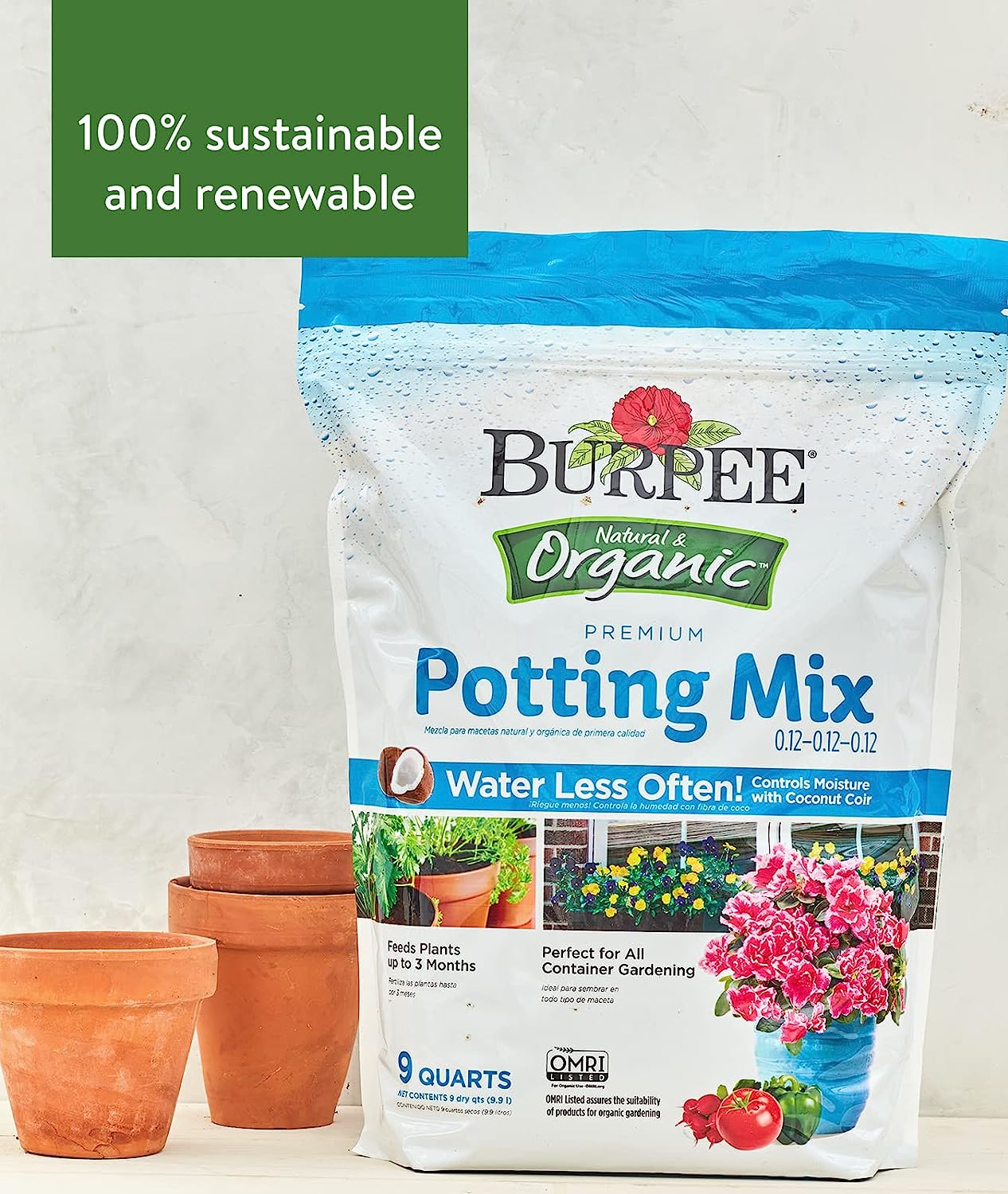 Natural & Organic Garden Coir, 8 quart, (1 Pack)