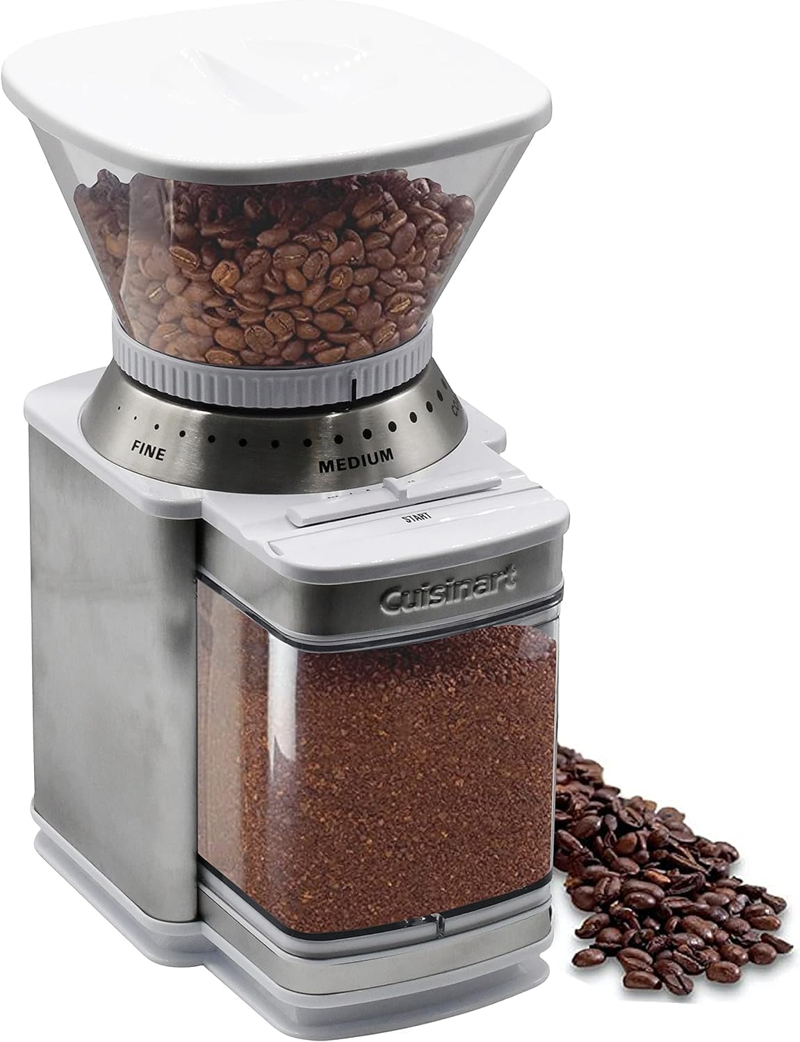 CUISINART Coffee Grinder, Electric Burr One-Touch Automatic Grinder with18-Position Grind Selector, Stainless Steel, DBM-8P1
