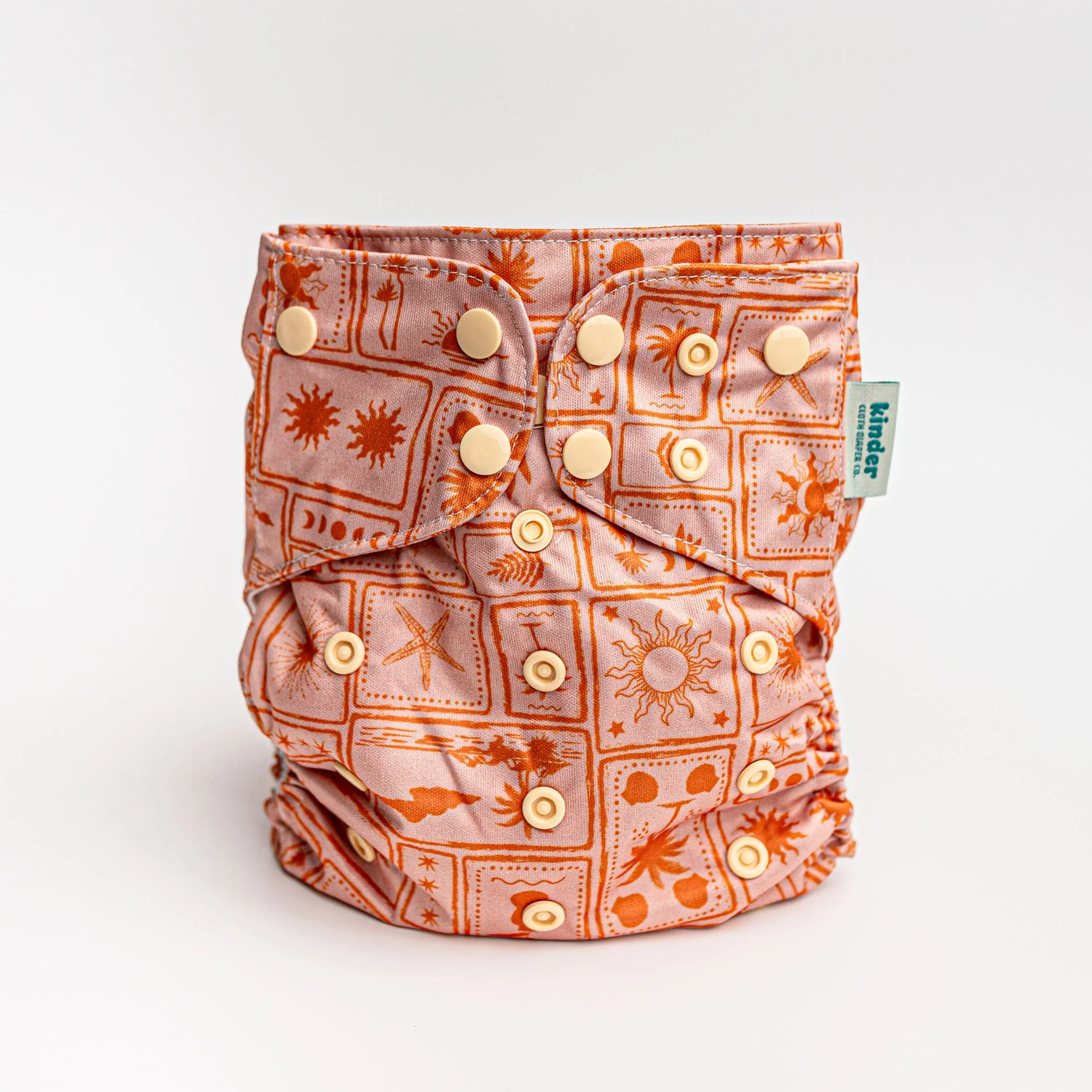 Kinder Cloth Diaper Co. Patterned Pocket Cloth Diaper with Athletic Wicking Jersey