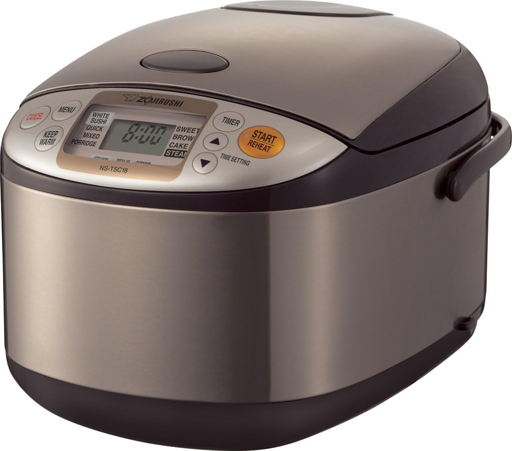 Zojirushi NS-TSC10 5-1/2-Cup (Uncooked) Micom Rice Cooker and Warmer, 1.0-Liter