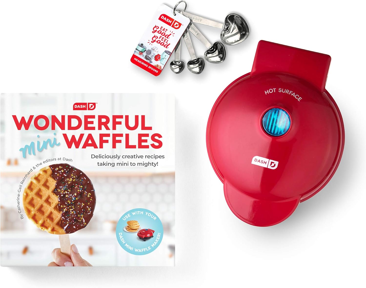 DASH Mini Waffle Maker - 4” Waffle Mold, Nonstick Waffle Iron with Quick Heat-Up, PTFE Nonstick Surface - Perfect Mini Waffle Maker for Kids and Families, Just Add Batter (Aqua)