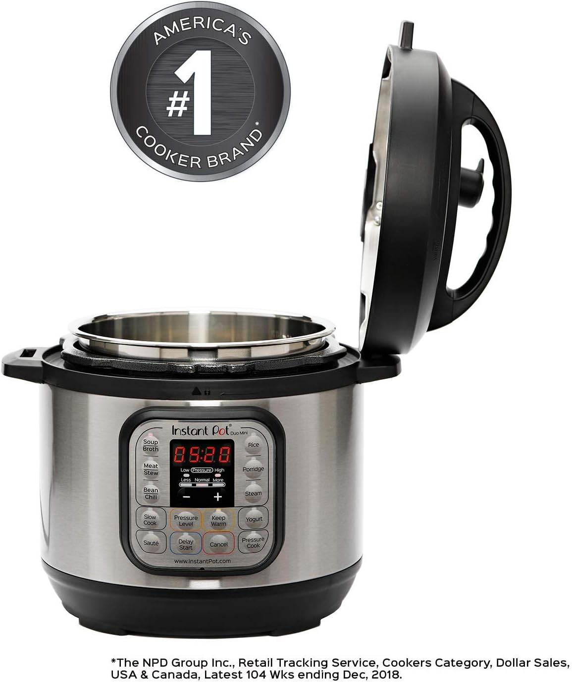Instant Pot Duo 7-in-1 Electric Pressure Cooker, Slow Cooker, Rice Cooker, Steamer, Sauté, Yogurt Maker, Warmer & Sterilizer, Includes App With Over 800 Recipes, Stainless Steel, 6 Quart