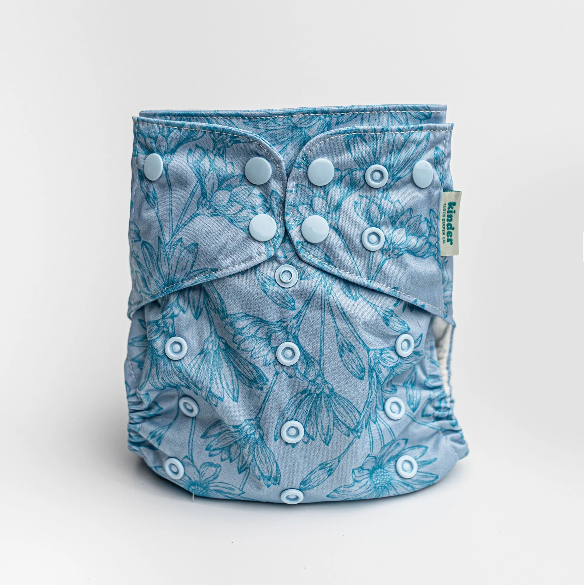 Kinder Cloth Diaper Co. Botanicals Patterned Pocket Cloth Diaper with Athletic Wicking Jersey