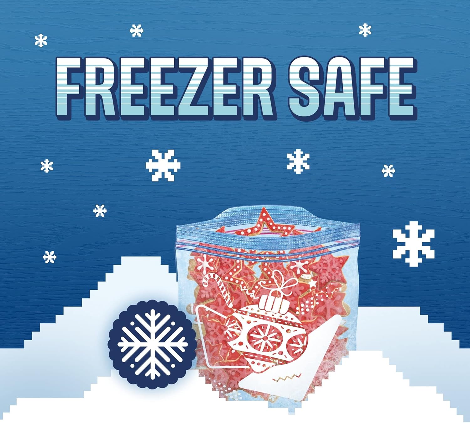 Ziploc Gallon Food Storage Freezer Bags, Stay Open Design with Stand-Up Bottom, Easy to Fill, 60 Count