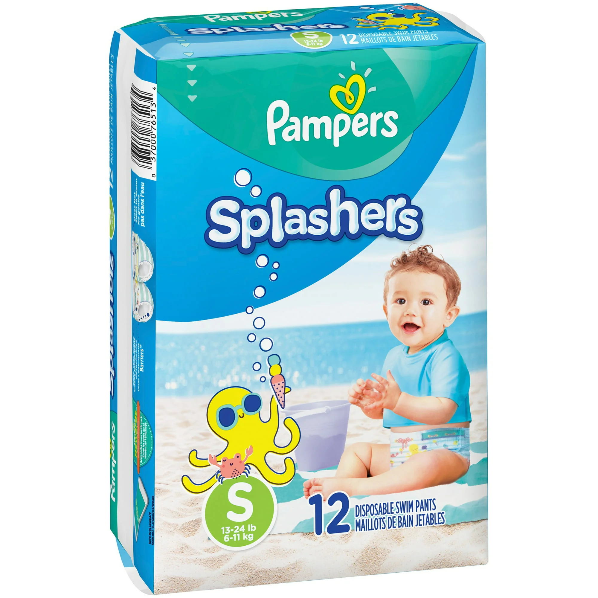 Pampers Splashers Swim Diapers Size S 12 Count