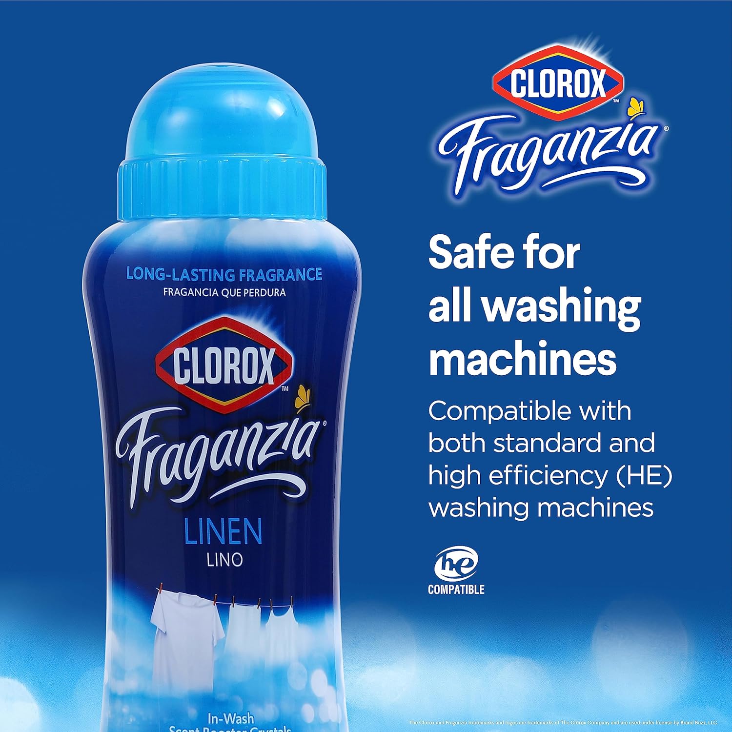 Clorox Fraganzia In-Wash Scent Booster Crystals in Ocean Scent, 18 Oz Twin Pack | Laundry Scent Booster Crystals | In-wash Scent Booster for Fresh Laundry in Ocean Scent 18 Ounce Twin Pack, 36oz