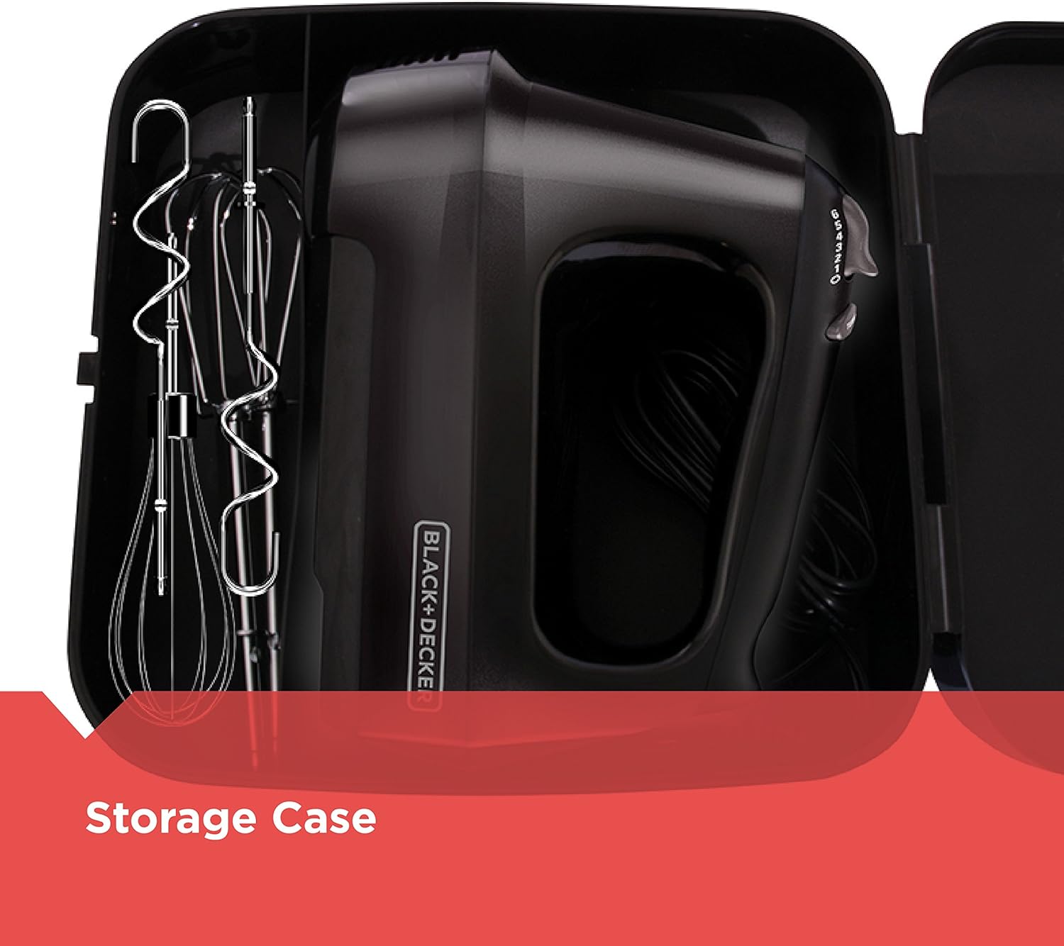 BLACK+DECKER MX3200B 6-Speed Hand Mixer with Turbo Boost, Black