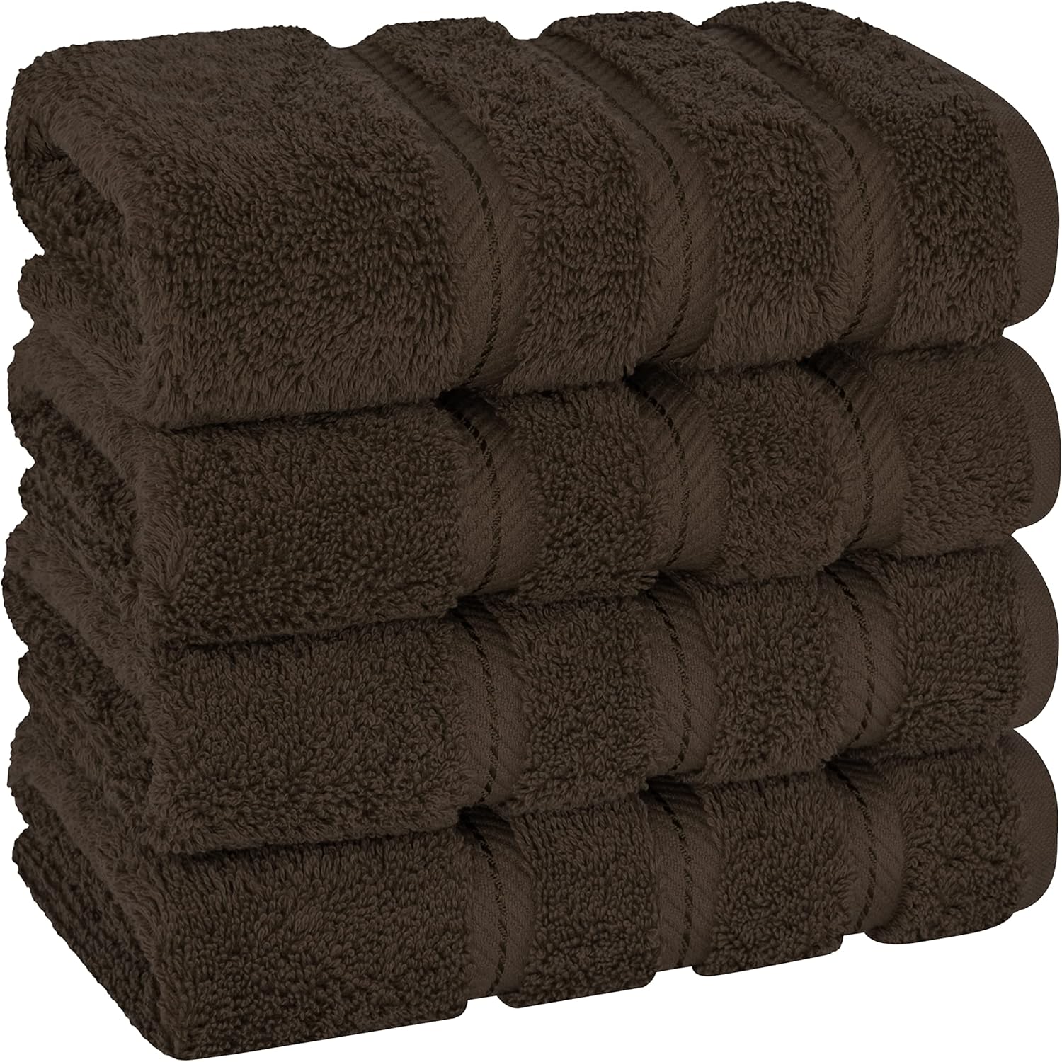 American Soft Linen Luxury 6 Piece Towel Set, 2 Bath Towels 2 Hand Towels 2 Washcloths, 100% Cotton Turkish Towels for Bathroom, Light Grey Towel Sets