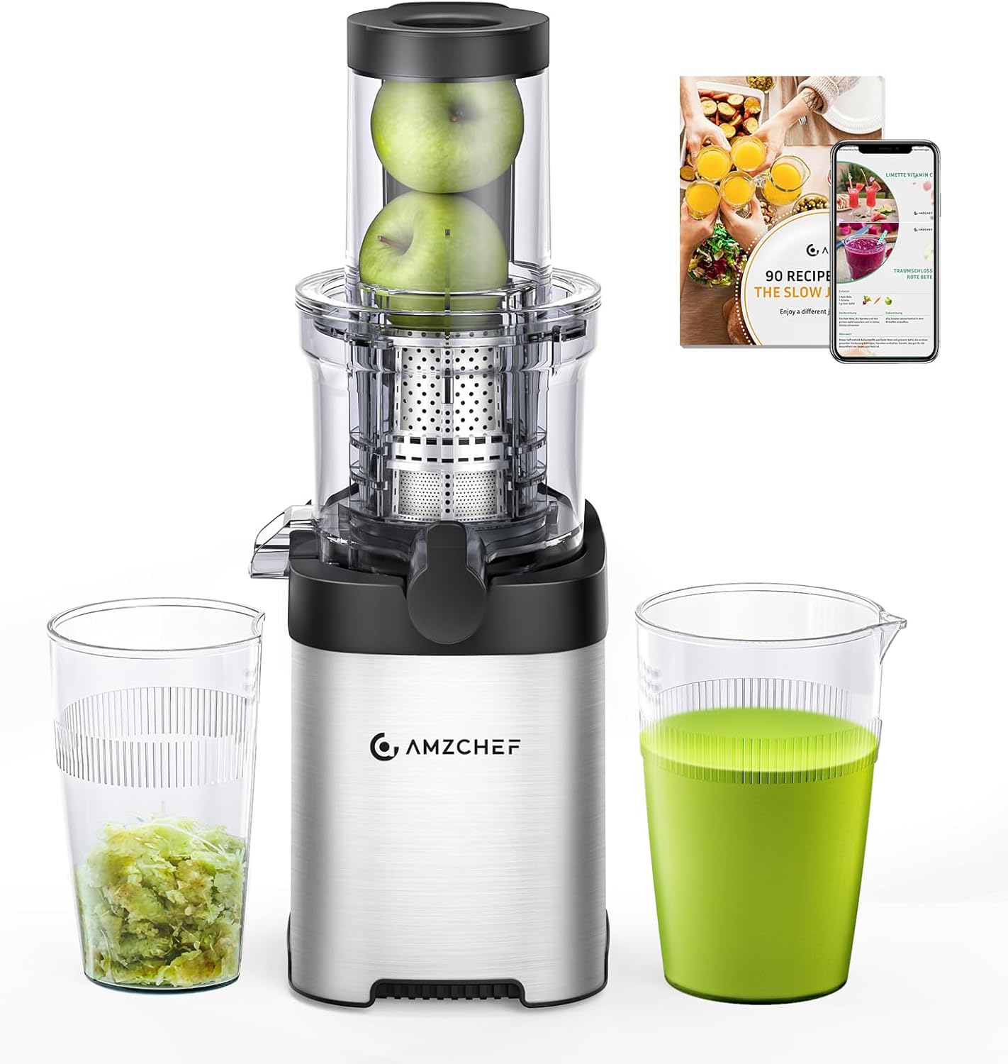 AMZCHEF Cold Press Juicer, Juicer Machines - 5.2