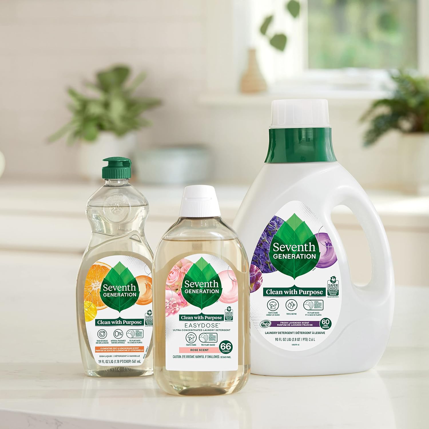 Seventh Generation Dish Liquid Soap Free & Clear liquid soap Pack of 6 Dishwashing Soap Dish Soap for sensitive skin 19 oz