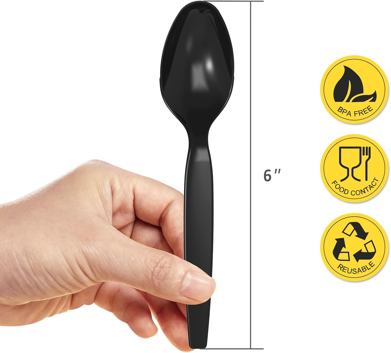 POSATE Heavy Weight Plastic Forks, Clear Disposable, 100 Count