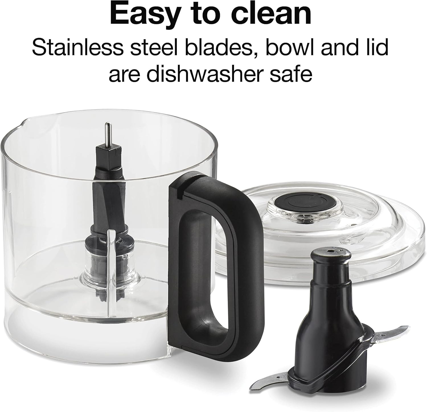 Proctor Silex Durable Electric Vegetable Chopper & Mini Food Processor for Chopping, Puree & Emulsify, 1.5 cups, Black