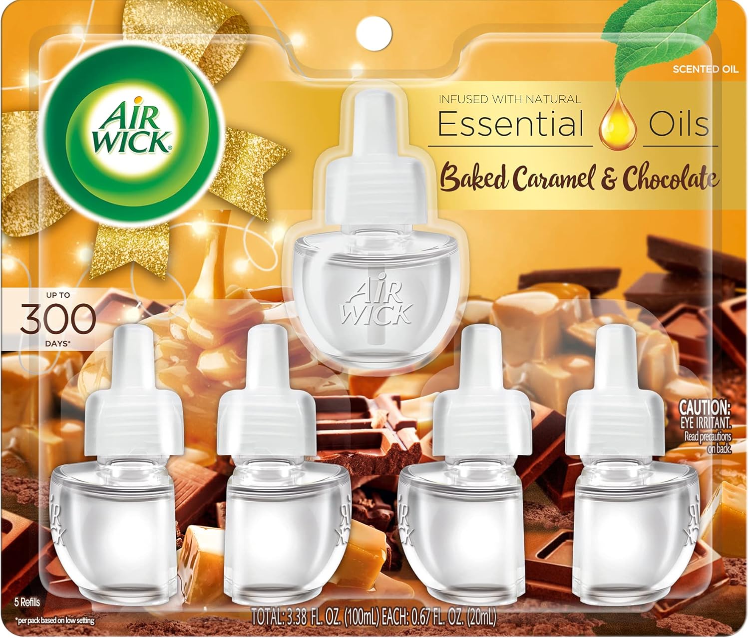 Air Wick Plug in Scented Oil Refill, 5 ct, Pumpkin Spice, Air Freshener, Essential Oils, Fall Scent, Fall Decor
