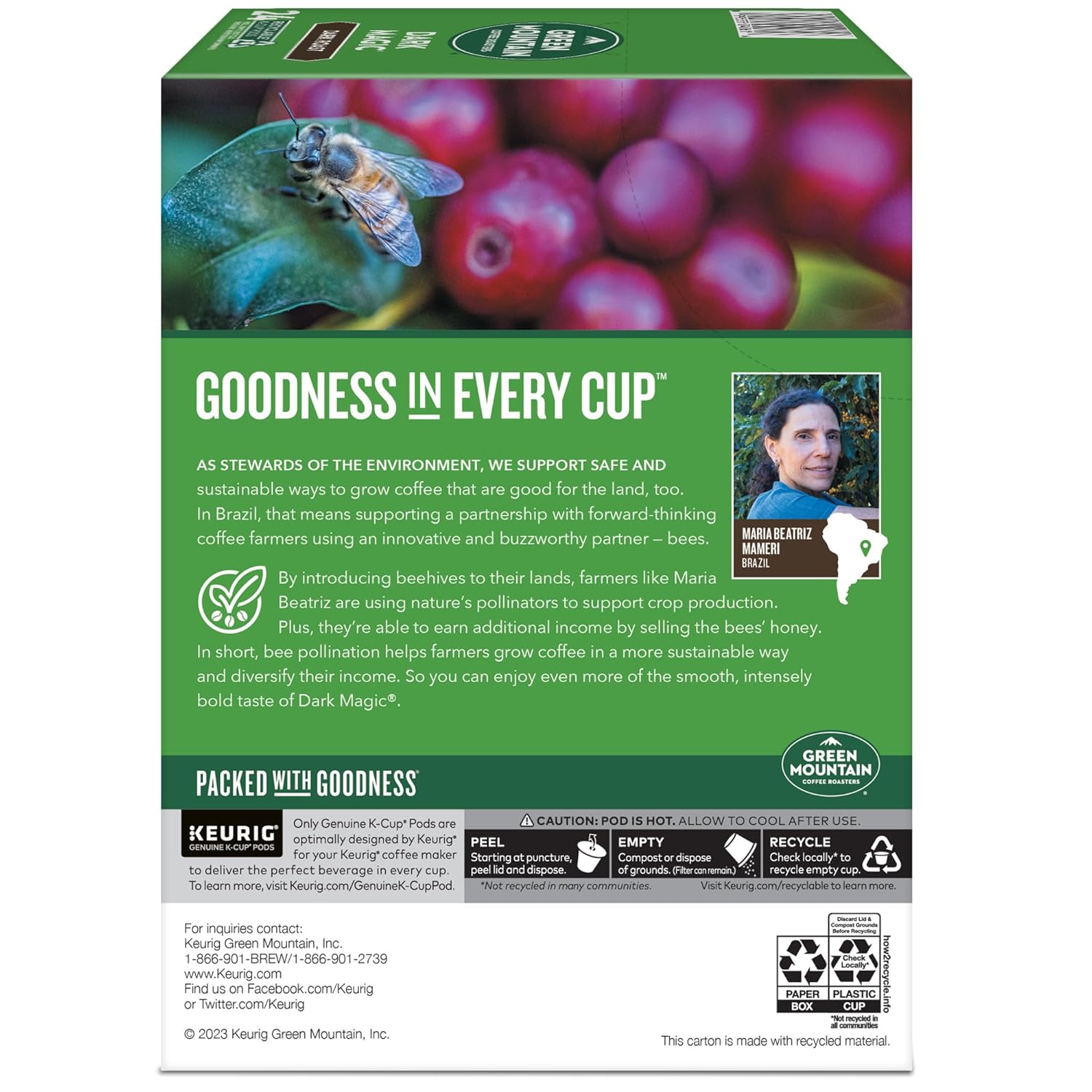 Green Mountain Coffee Roasters Dark Magic Keurig Single-Serve K-Cup Pods, Dark Roast Coffee, 72 Count (6 Packs of 12)
