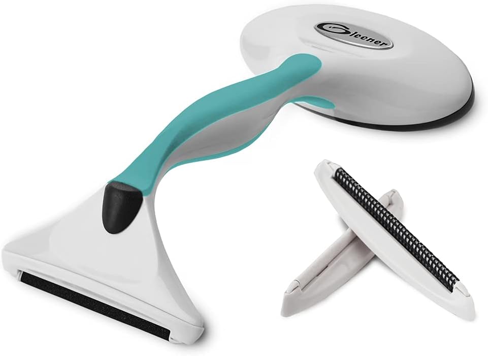 GLEENER Battery-Free Fabric Shaver & Lint Brush | Ultimate Fuzz Remover | Adjustable Depiller Lint Remover for Clothing & Furniture (Slate Blue)