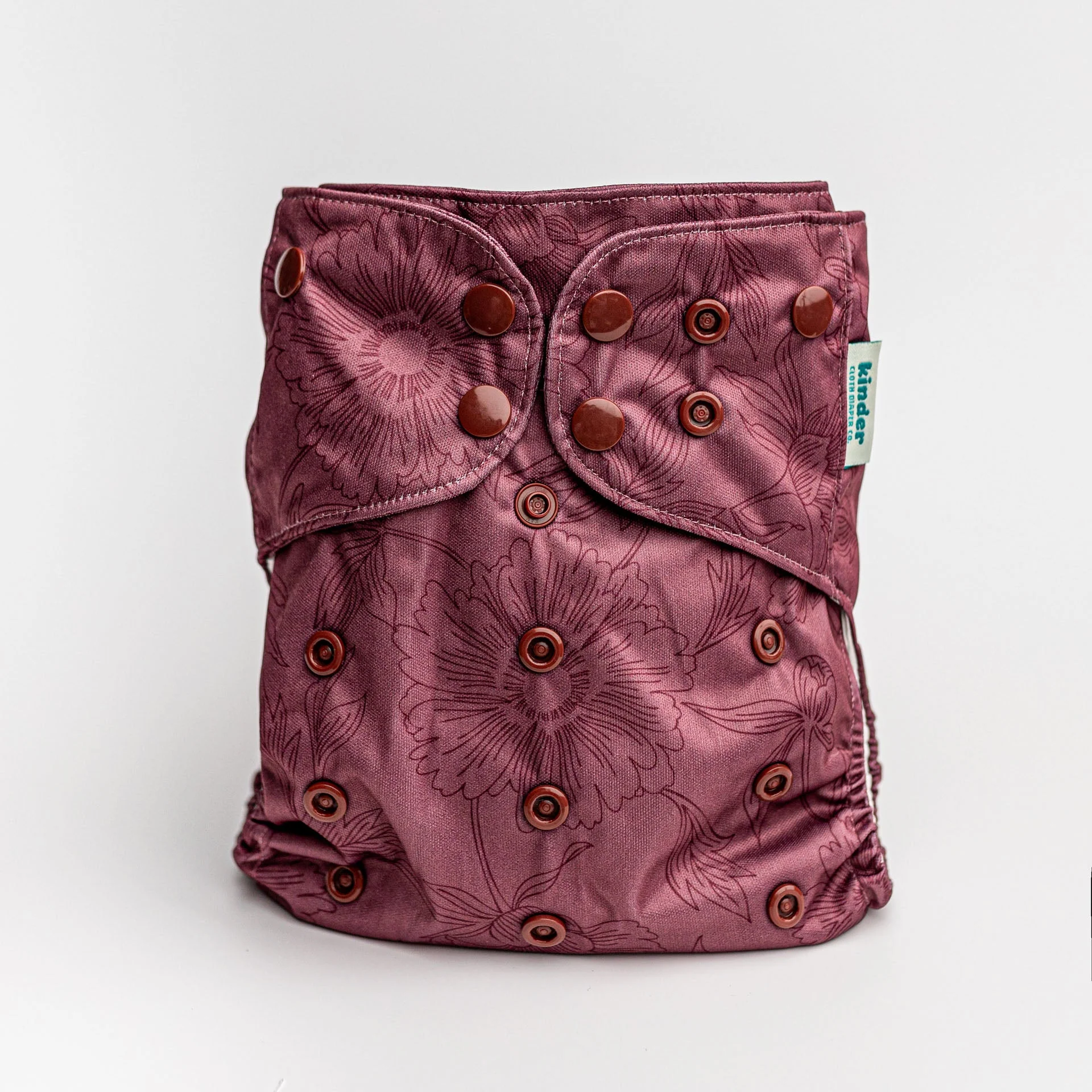 Kinder Cloth Diaper Co. Botanicals Patterned Pocket Cloth Diaper with Athletic Wicking Jersey