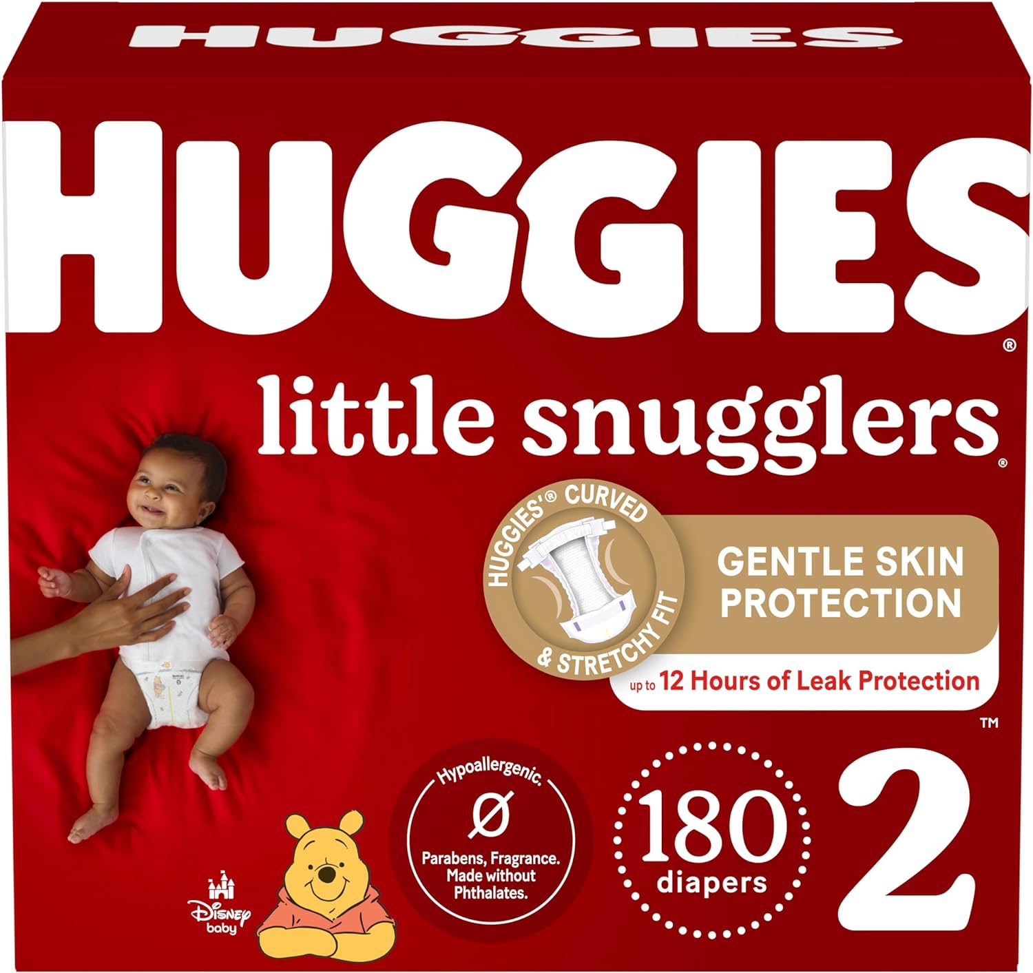 Huggies Size 1 Diapers, Little Snugglers Diapers, Size 1 (8-14 lbs), 198 Ct (6 packs of 33)