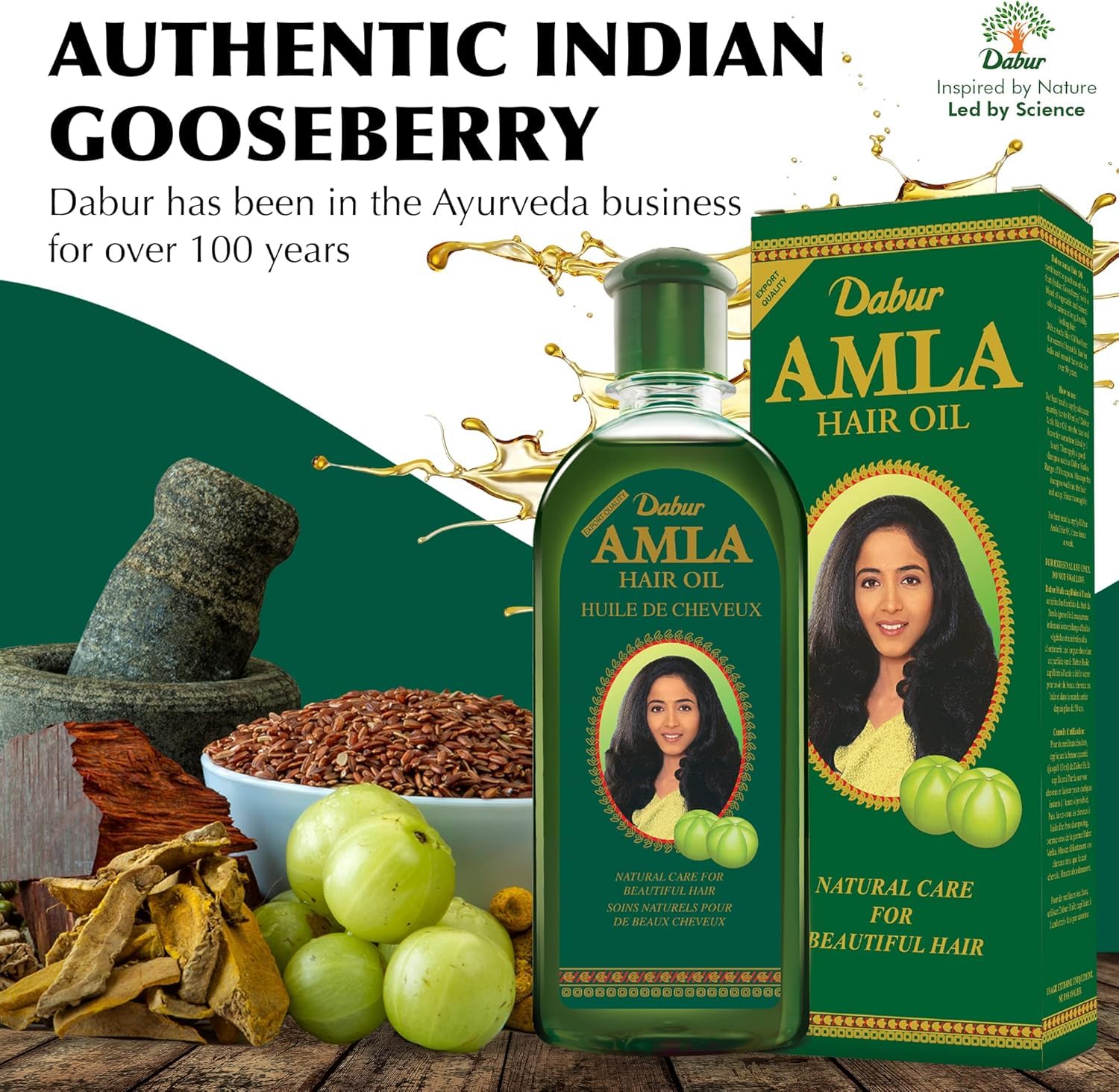 Dabur Amla Hair Oil - Nourishing Indian Oil for Men & Women, for Healthy, Moisturized Hair and Scalp (300ml)