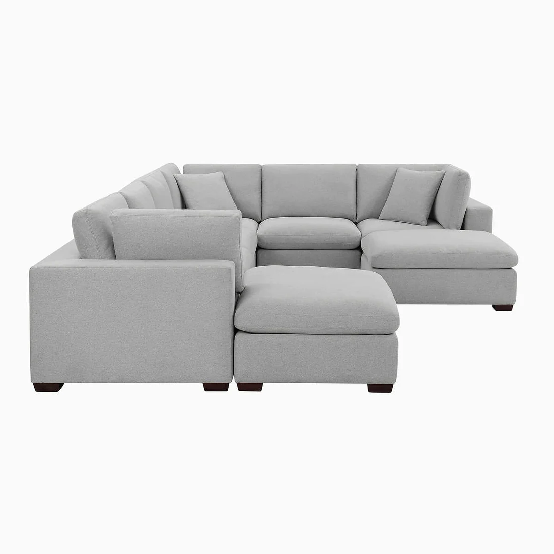 Thomasville Lowell 8-Piece Fabric Modular Sectional Gray