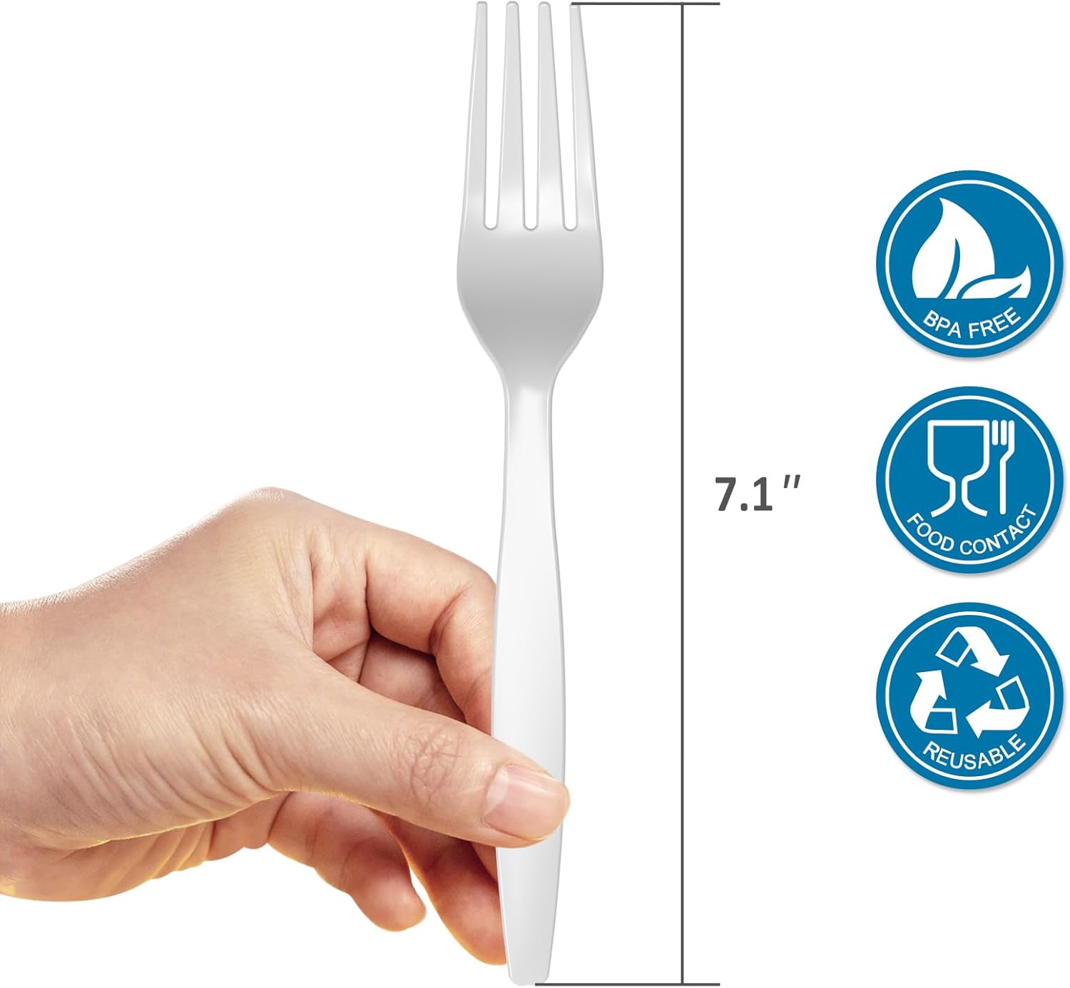 POSATE Heavyweight Plastic Spoons, Clear, 100 Count