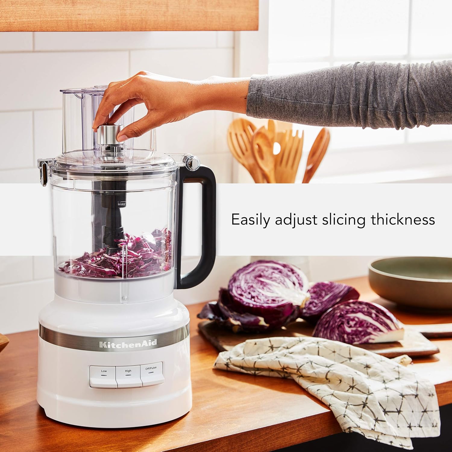 KitchenAid KFP0718CU Food Processor, 7 Cup, Contour Silver