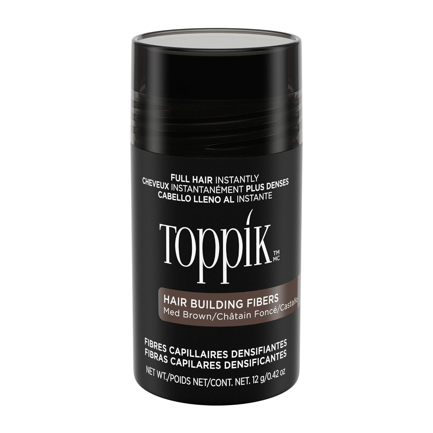 Toppik Hair Building Fibers, 12g Fill In Fine or Thinning Hair Instantly Thicker, Fuller Looking Hair 9 Shades for Men & Women